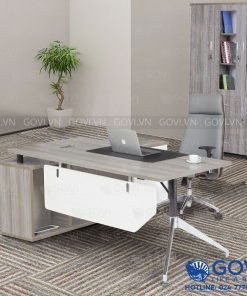 Combo bàn giám đốc kèm tủ phụ 1m8 Iris01